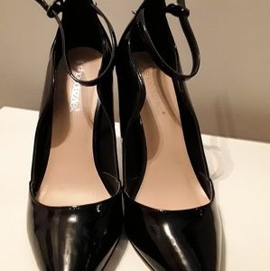 Black patent leather shoes